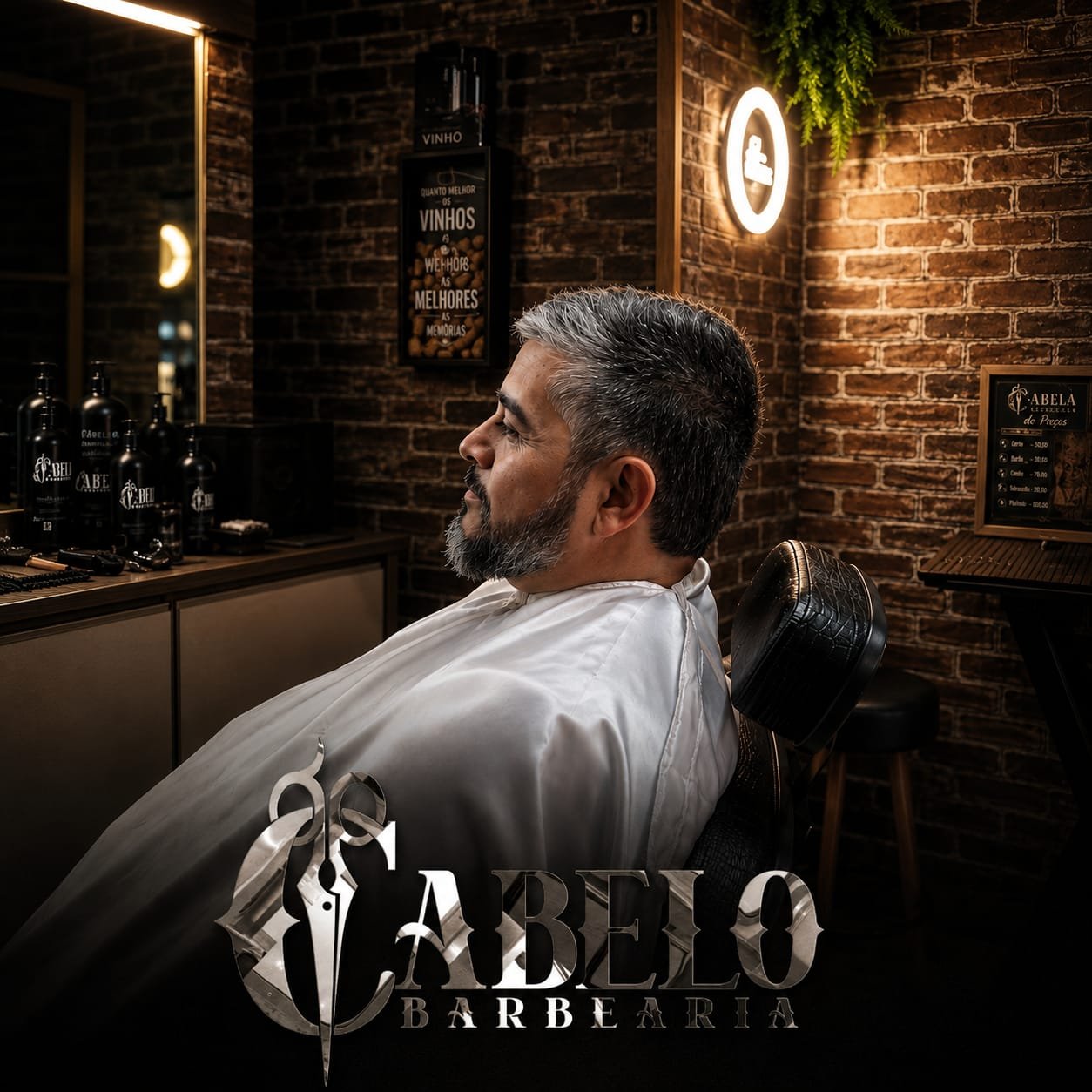 Cliente com barba feita